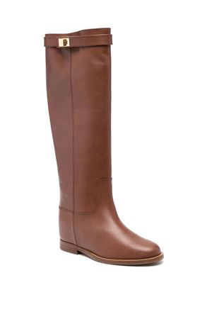 Brown calf leather boots VIA ROMA 15 | 3807NOCE